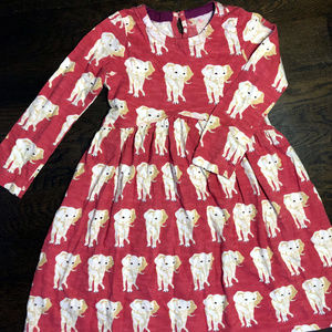 Pink Chicken long sleeve elephant print dress